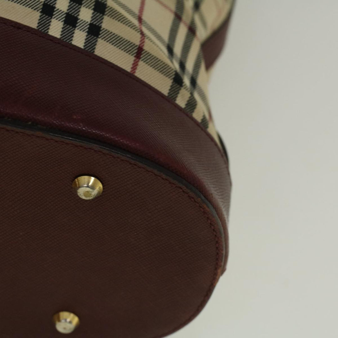 Burberry Nova Check Tote Bag Canvas Beige Auth 59255