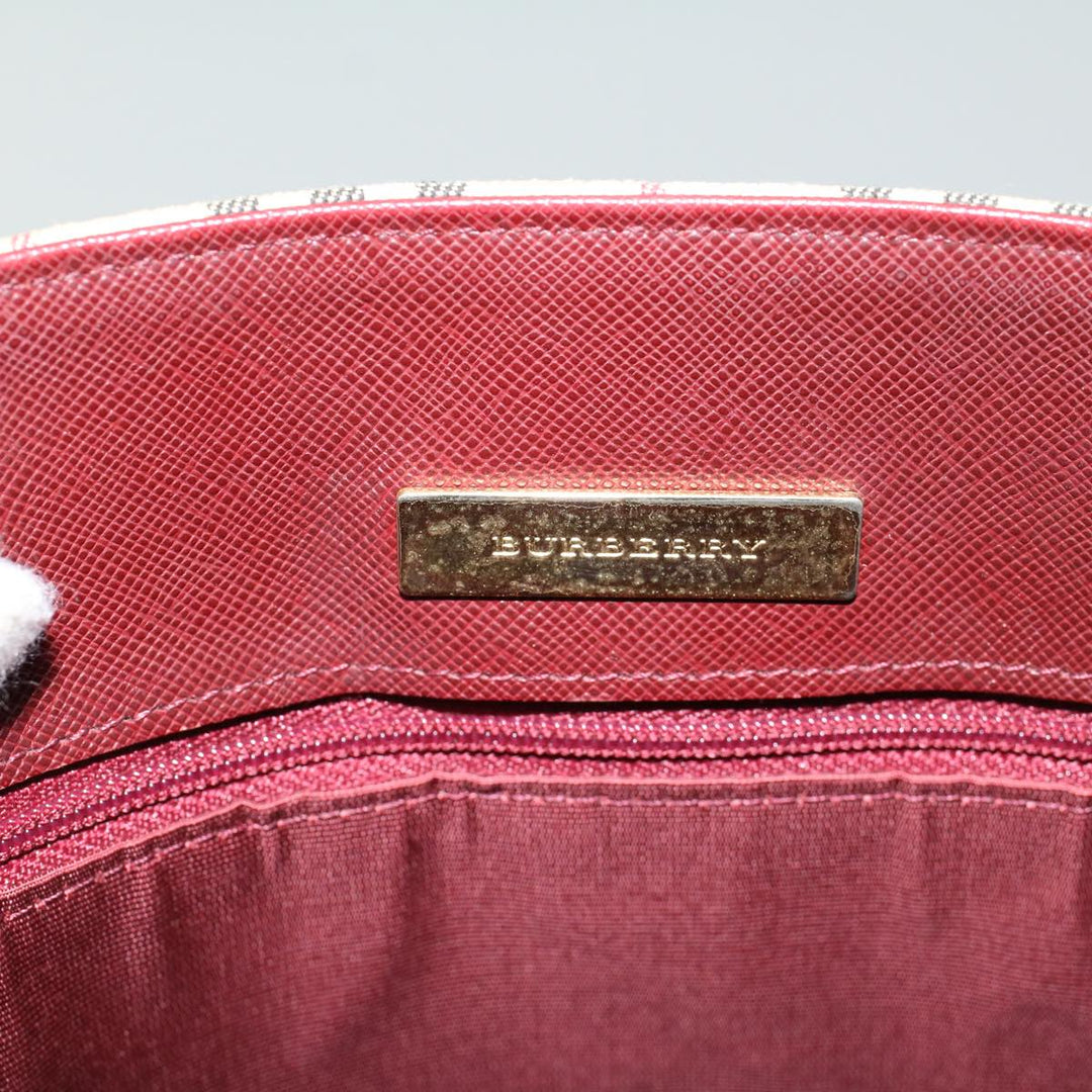 Burberry Nova Check Tote Bag Canvas Beige Auth 59255