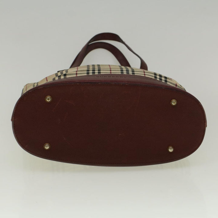 Burberry Nova Check Tote Bag Canvas Beige Auth 59255