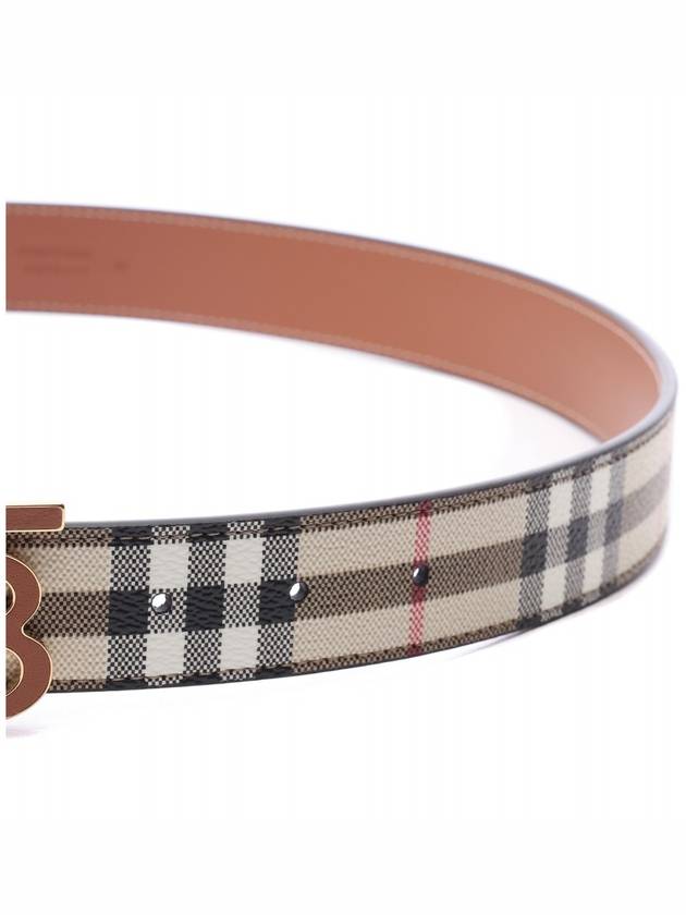 Burberry Check Monogram Decorative Leather Belt Beige