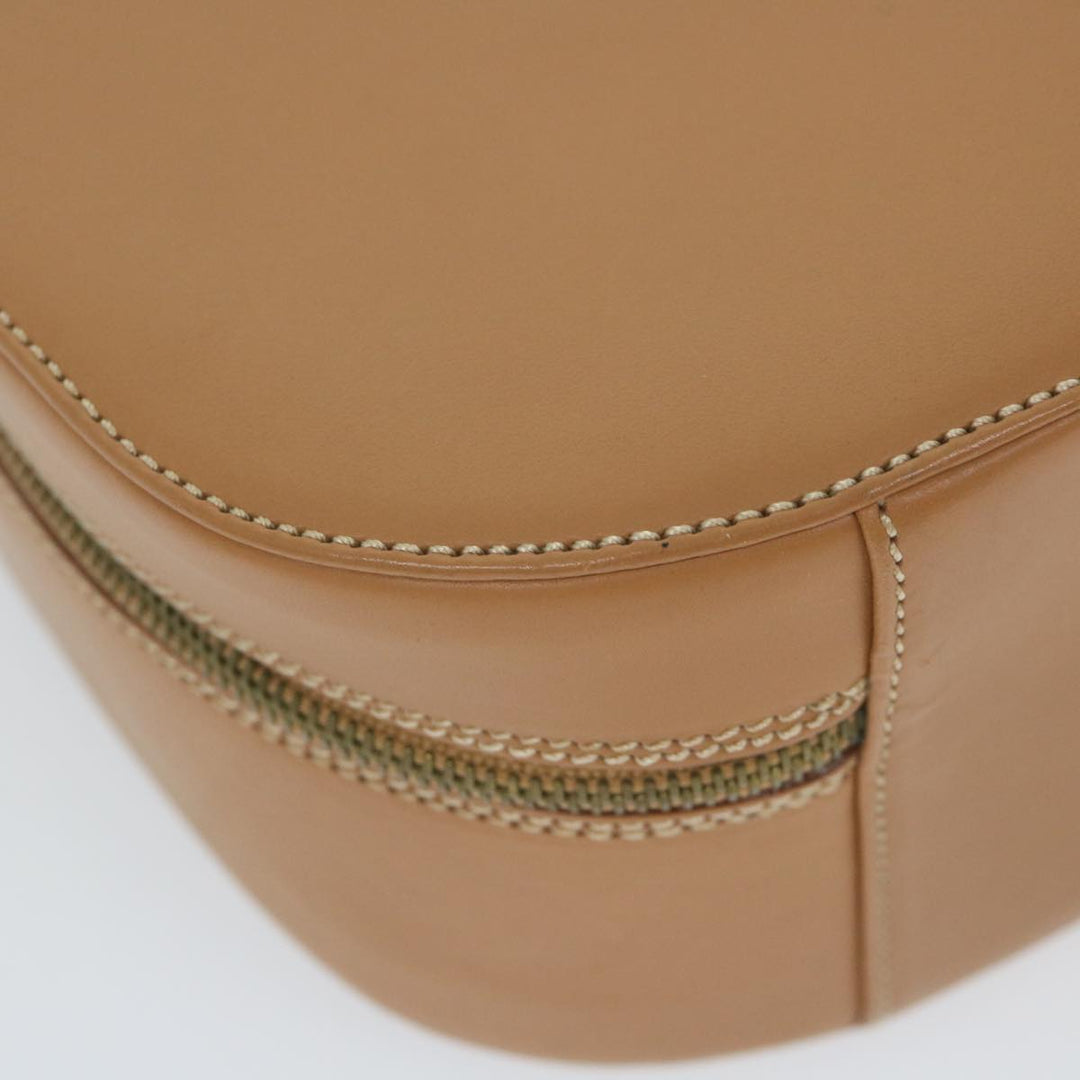 BurberrySs Hand Bag Leather Beige Auth 59466