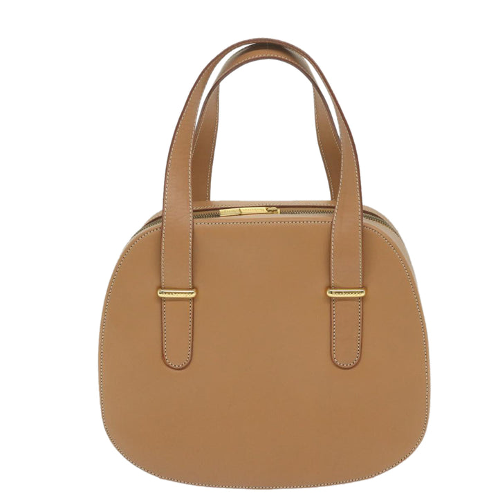 BurberrySs Hand Bag Leather Beige Auth 59466