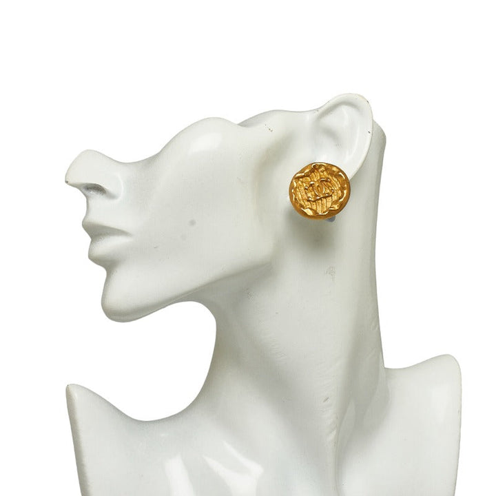 Top Quality Chanel Vintage Cocomark Round Stamp Earring Gold  Ladies Top Quality Chanel (, Paris)