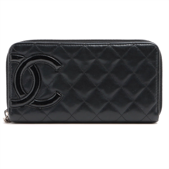 Top Quality Chanel Combon Line in Round  Wallet Black Silver  13th Series Seal Coloring