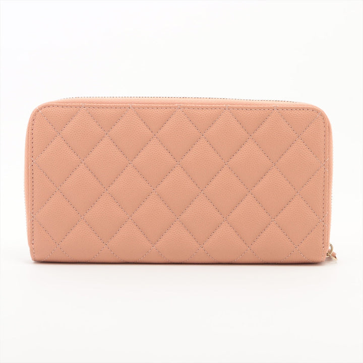 Top Quality Chanel Matrasse Caviar S Round  Wallet Pink Random