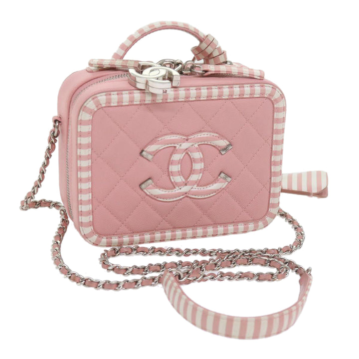 Top Quality Chanel Matelasse Chain Shoulder Bag Caviar Skin Wine Red CC Auth 59605A