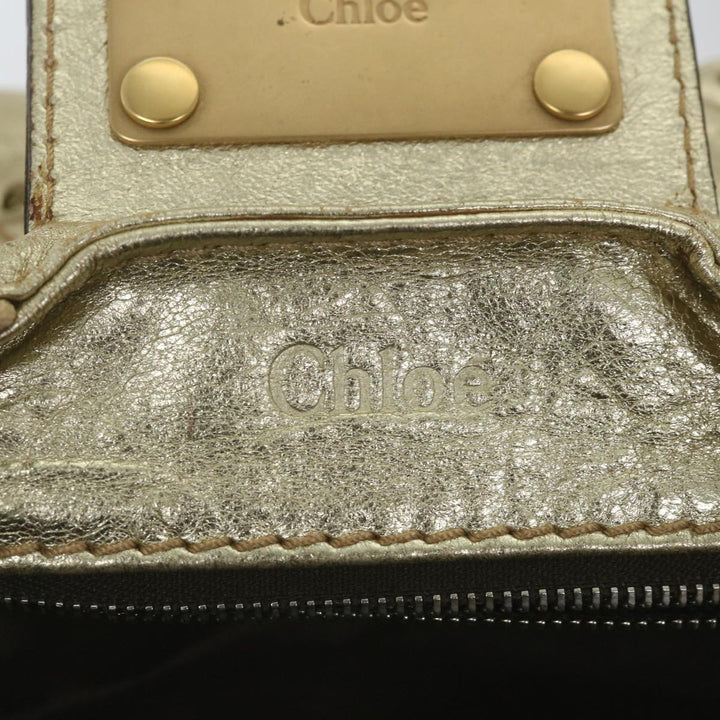Chloe Paddington Hand Bag Leather Gold Tone 01 10 51 5811 59696