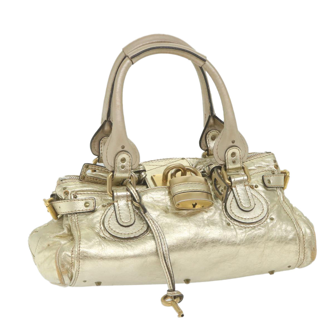 Chloe Paddington Hand Bag Leather Gold Tone 01 10 51 5811 59696