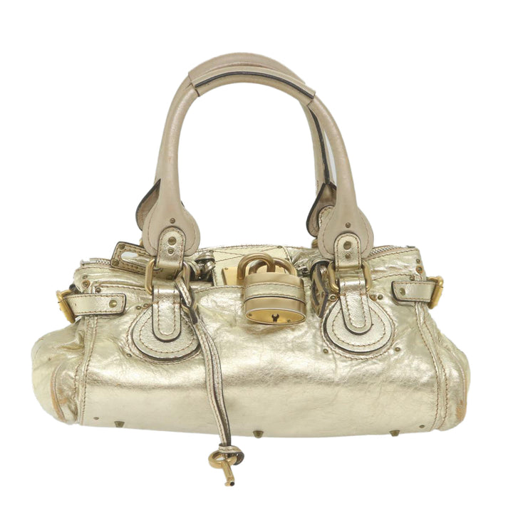 Chloe Paddington Hand Bag Leather Gold Tone 01 10 51 5811 59696