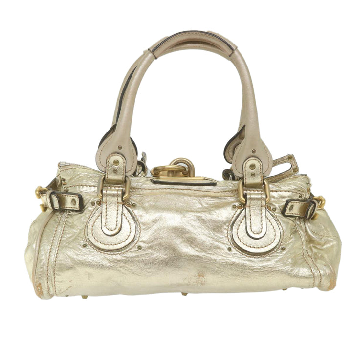 Chloe Paddington Hand Bag Leather Gold Tone 01 10 51 5811 59696