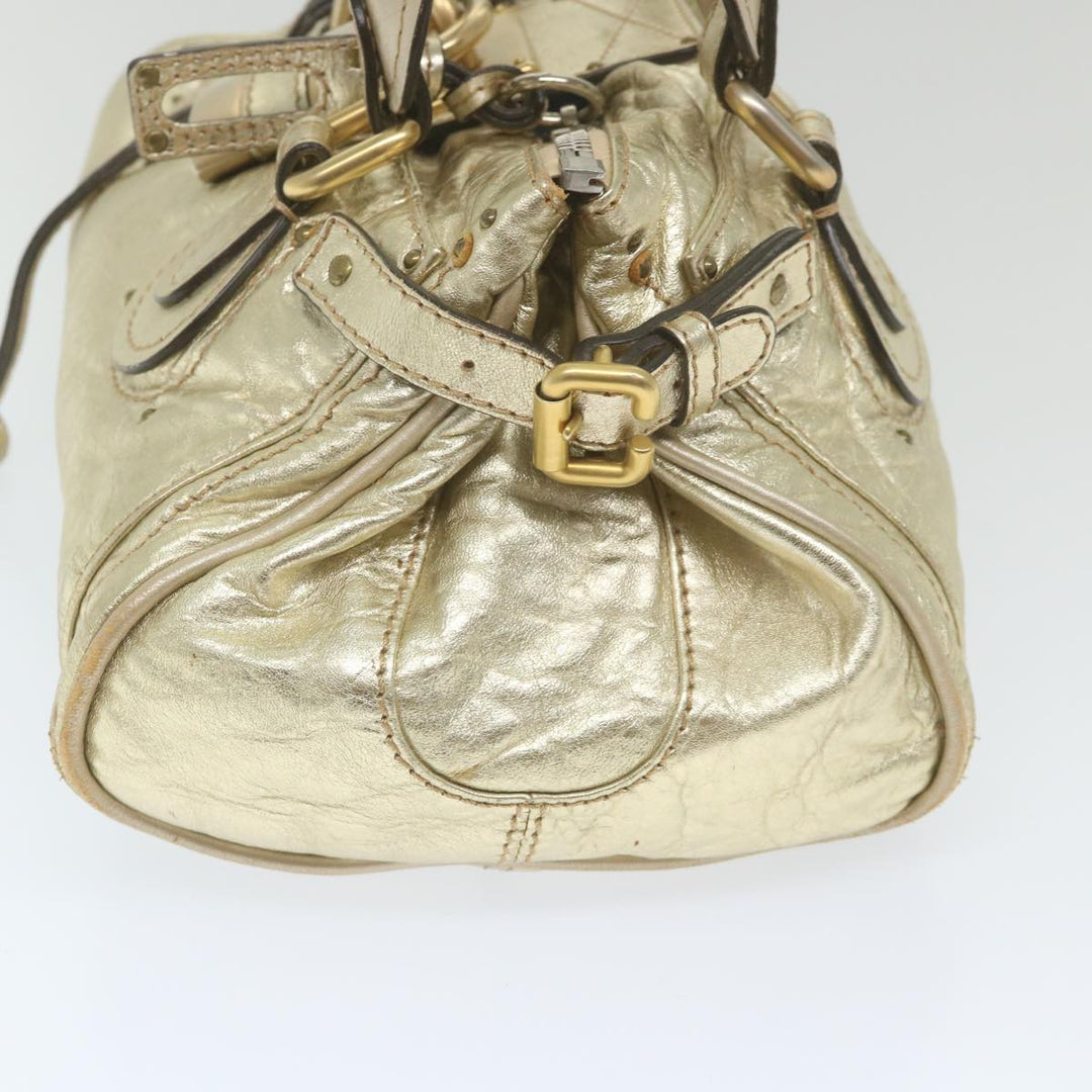 Chloe Paddington Hand Bag Leather Gold Tone 01 10 51 5811 59696