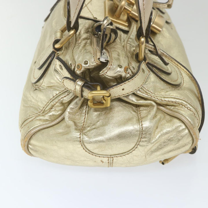 Chloe Paddington Hand Bag Leather Gold Tone 01 10 51 5811 59696