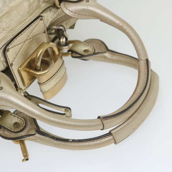 Chloe Paddington Hand Bag Leather Gold Tone 01 10 51 5811 59696