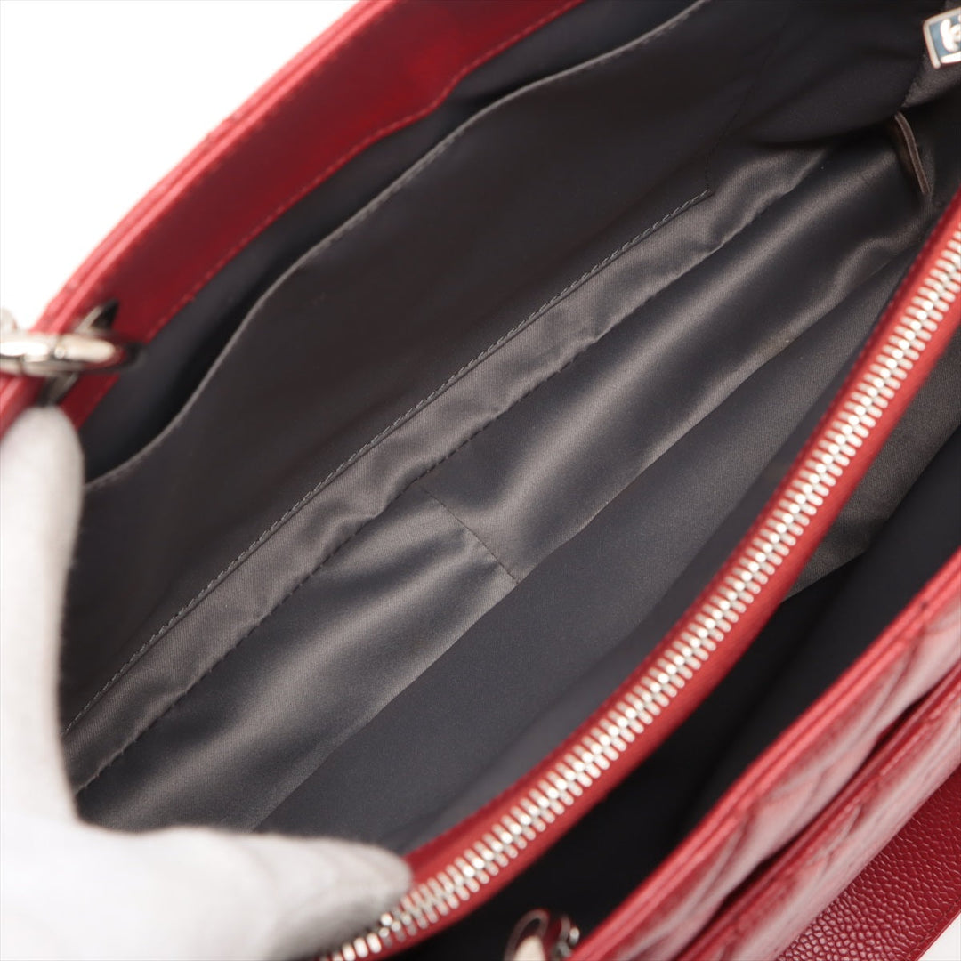 Top Quality Chanel GST Caviar S Tote Top Bag Red Silver Gold  17th