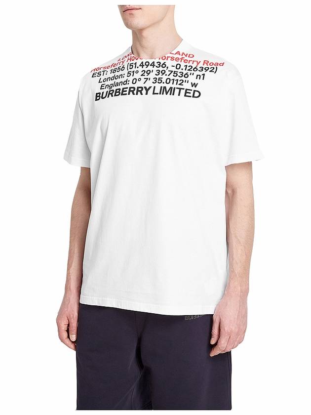 Burberry Location Short Sleeve T-Shirt White