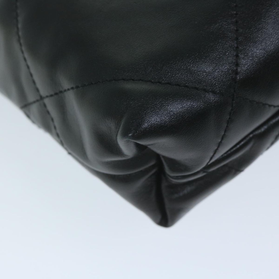 Top Quality Chanel  22 Chain Hand Bag Leather Black AS3980 CC Auth 59889S