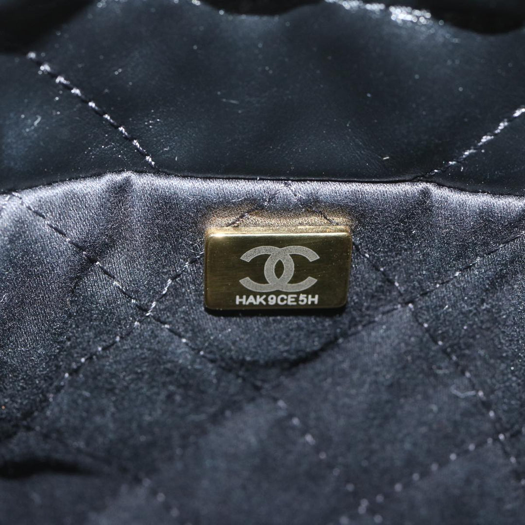 Chanel  22 Chain Hand Bag Leather Black AS3980 CC Auth 59889S