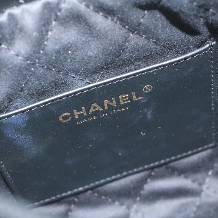 Chanel  22 Chain Hand Bag Leather Black AS3980 CC Auth 59889S