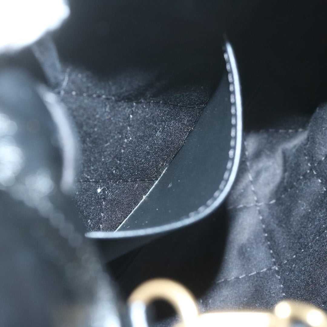 Top Quality Chanel  22 Chain Hand Bag Leather Black AS3980 CC Auth 59889S