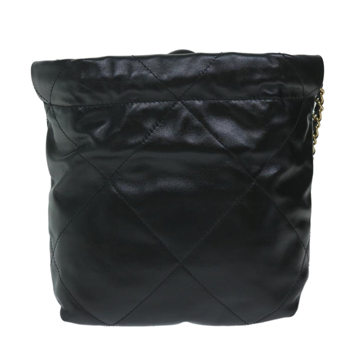 Chanel  22 Chain Hand Bag Leather Black AS3980 CC Auth 59889S
