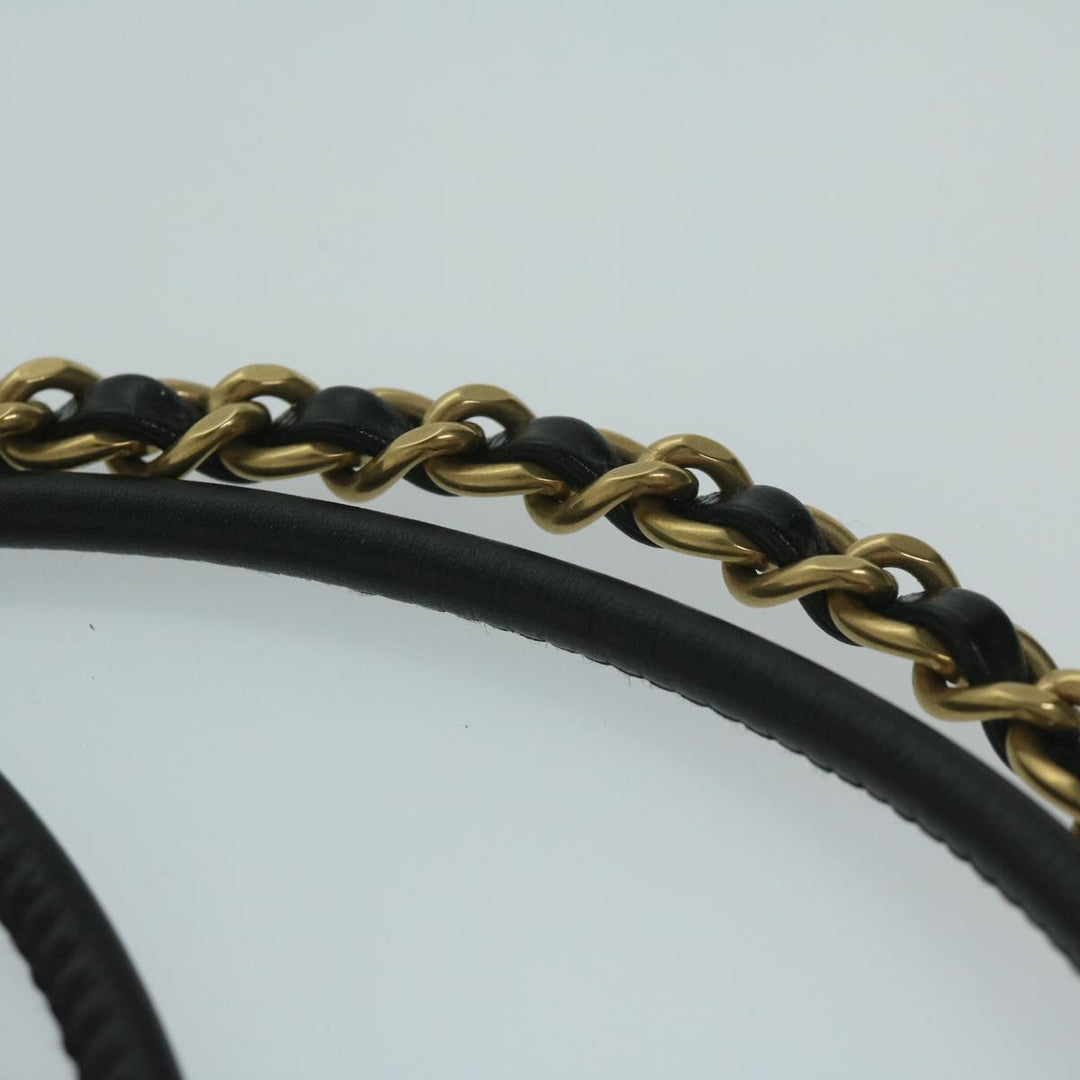 Chanel  22 Chain Hand Bag Leather Black AS3980 CC Auth 59889S
