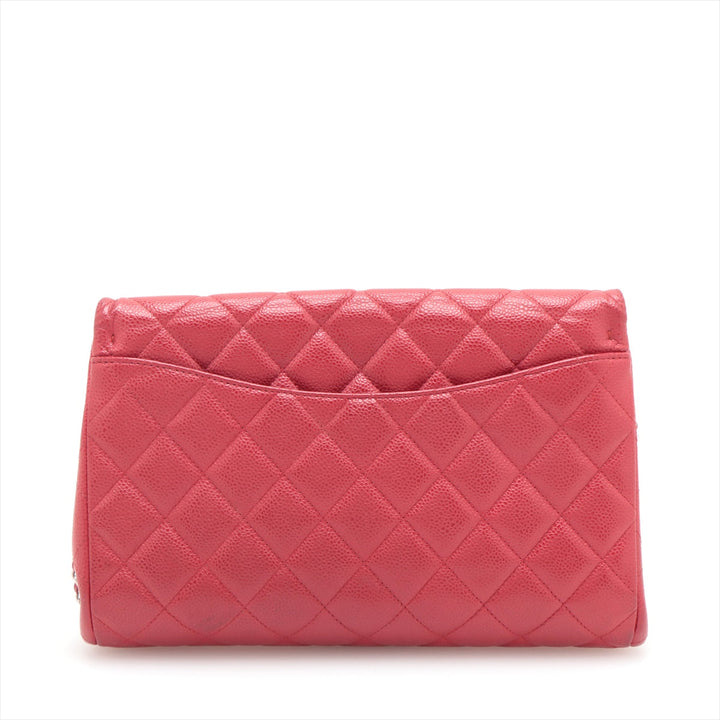 Top Quality Chanel Matrasse Caviar S Single Flap Single Chain Bag Red Silver  20th