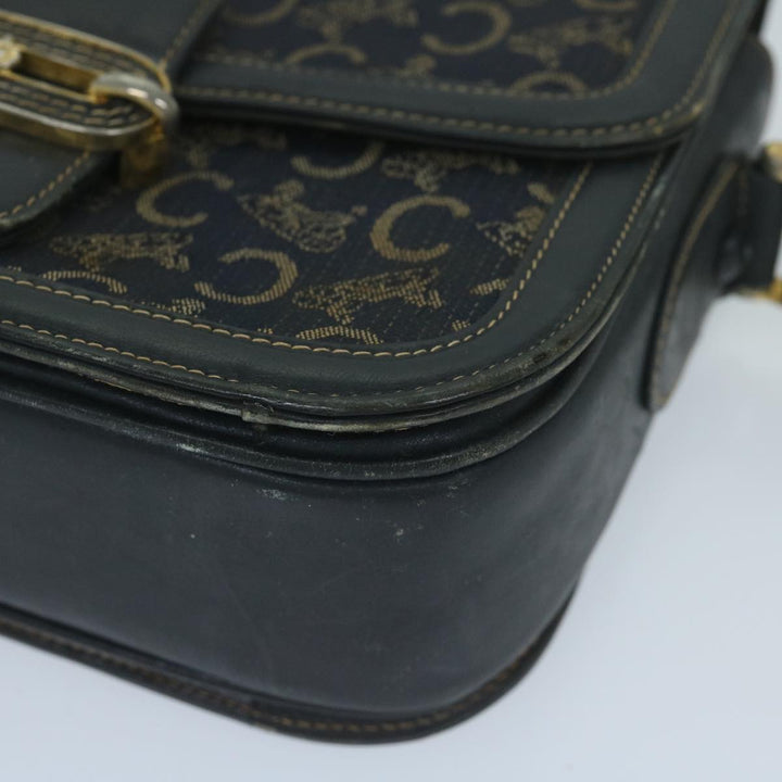 Celine C Macadam Canvas Shoulder Bag Navy Auth 59941