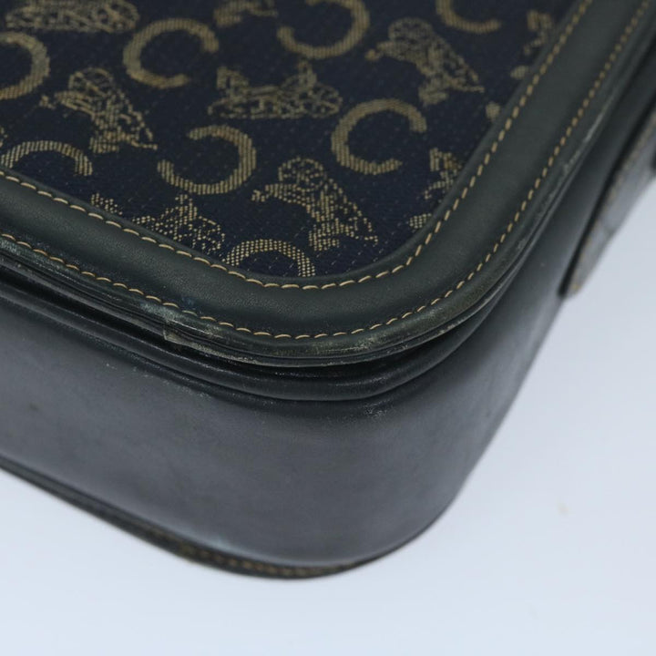 Celine C Macadam Canvas Shoulder Bag Navy Auth 59941