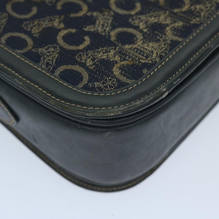 Celine C Macadam Canvas Shoulder Bag Navy Auth 59941