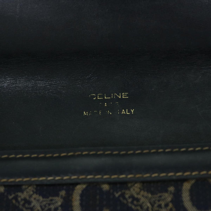 Celine C Macadam Canvas Shoulder Bag Navy Auth 59941