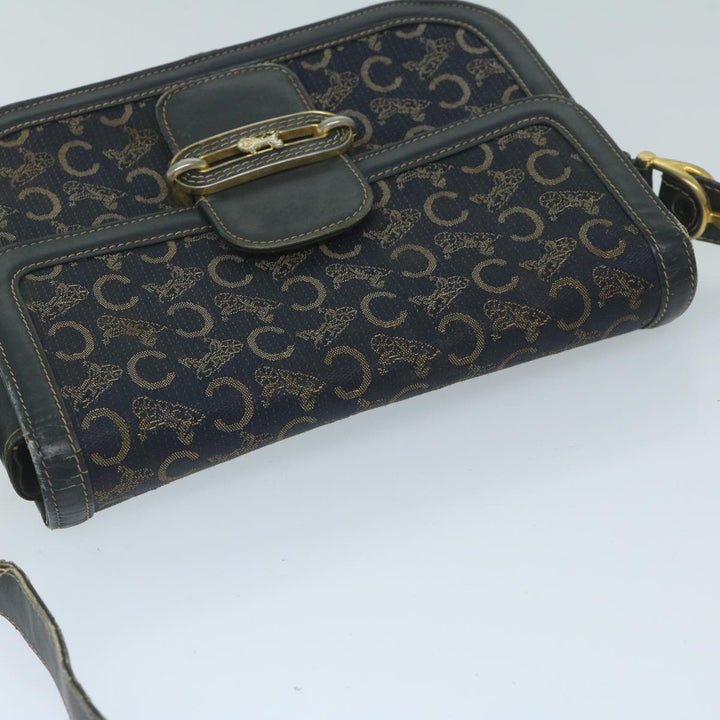 Celine C Macadam Canvas Shoulder Bag Navy Auth 59941