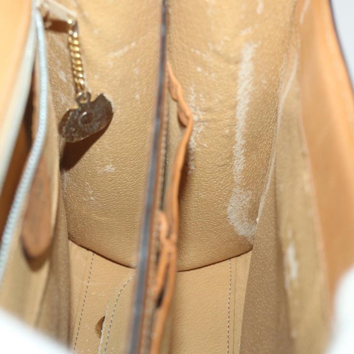 Celine Macadam Canvas Hand Bag PVC Leather Brown  59942