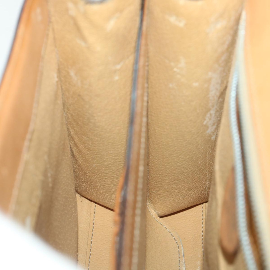 Celine Macadam Canvas Hand Bag PVC Leather Brown  59942