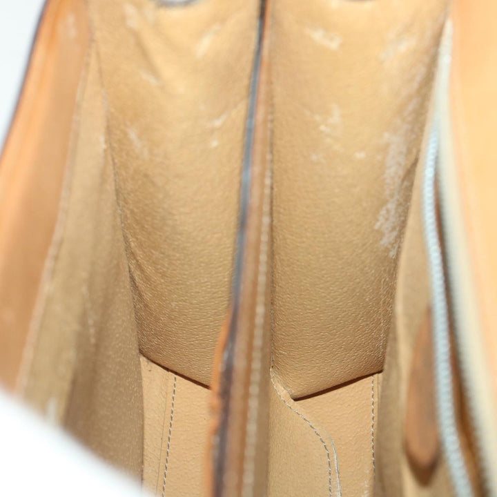 Celine Macadam Canvas Hand Bag PVC Leather Brown  59942