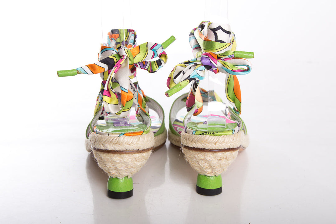 Emilio Pucci Multi Wrap Sandals SZ 36