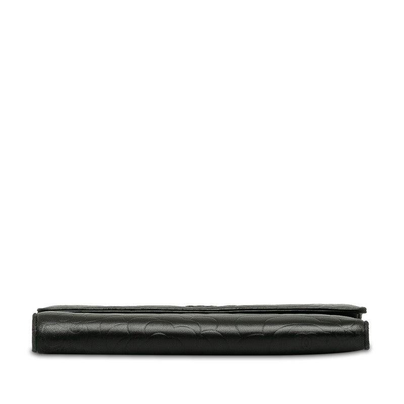 Top Quality Chanel CAMERIA COCOMARK Double Folded Wallet Black   CHANEL