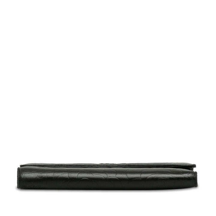 Top Quality Chanel CAMERIA COCOMARK Double Folded Wallet Black   CHANEL