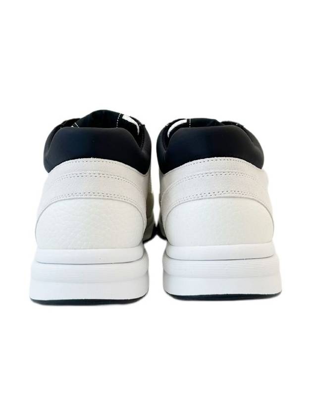 CC Logo Leather Low Top Sneakers White Chanel