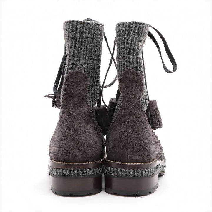 Top Quality Chanel Coco Fabric Shoes 36  Gr G29091 TWIDE