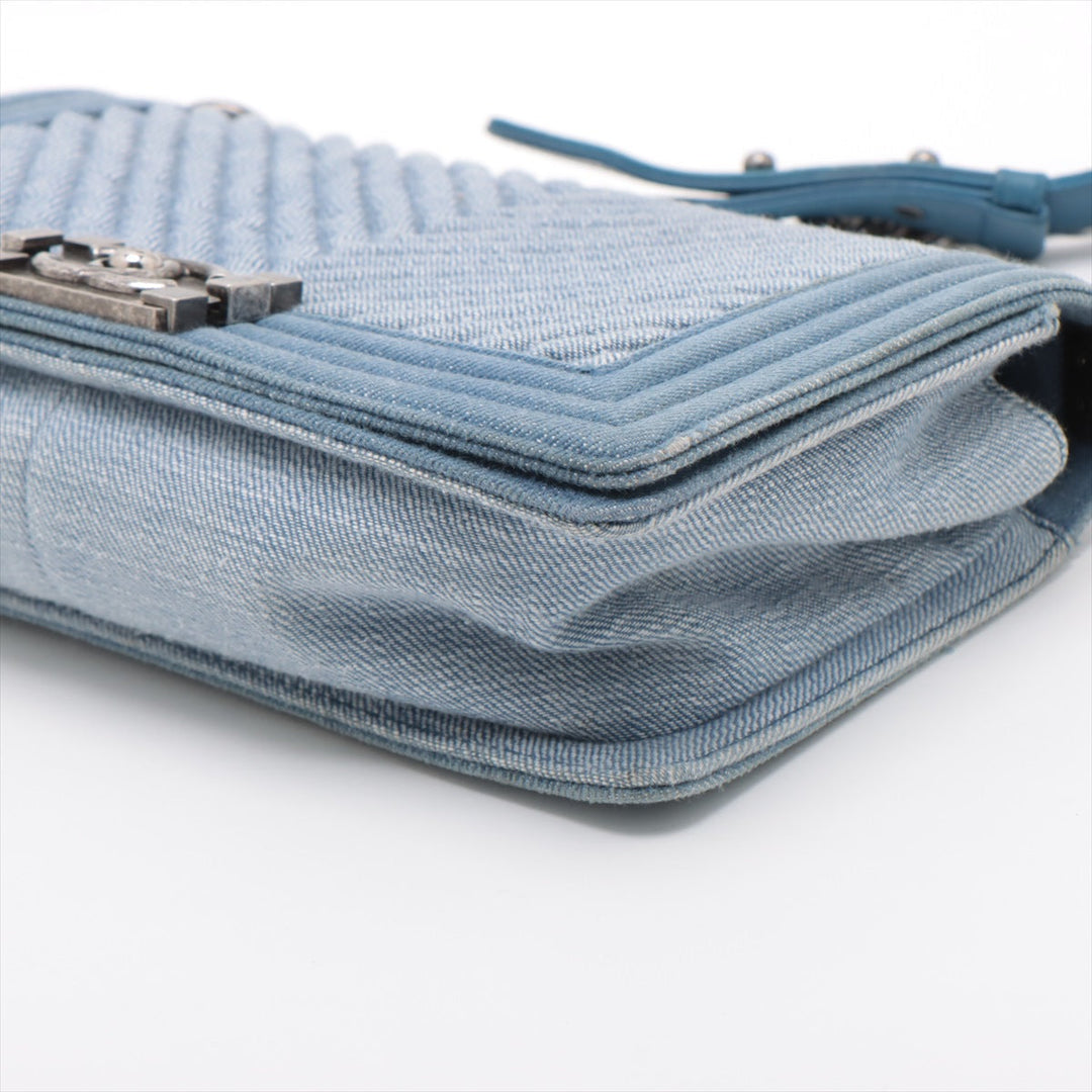 Top Quality Chanel Blue Denim Chain Shoulder Bag