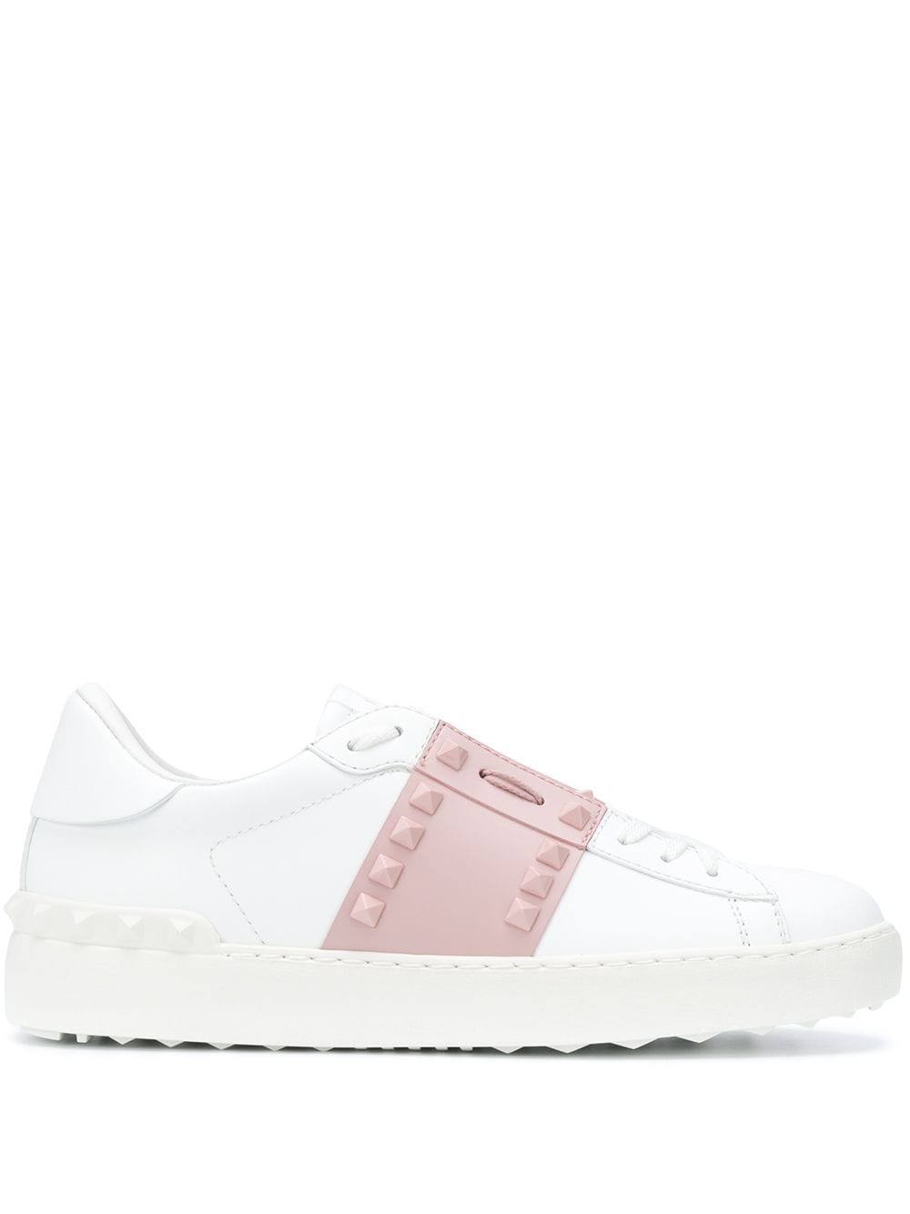 ROCKSTUD UNTITLED LEATHER SNEAKERS