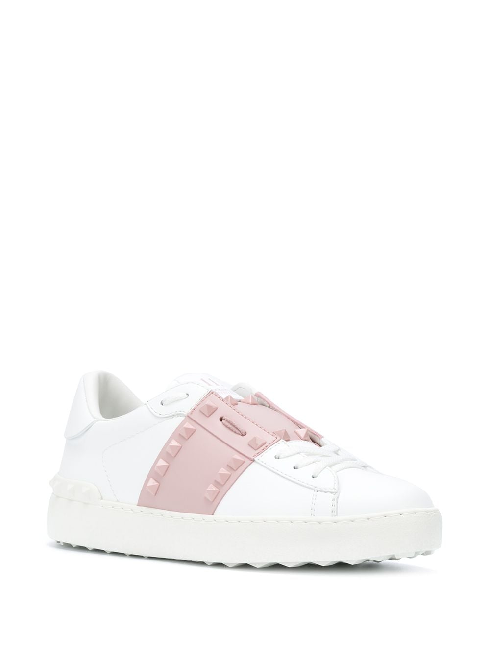 ROCKSTUD UNTITLED LEATHER SNEAKERS