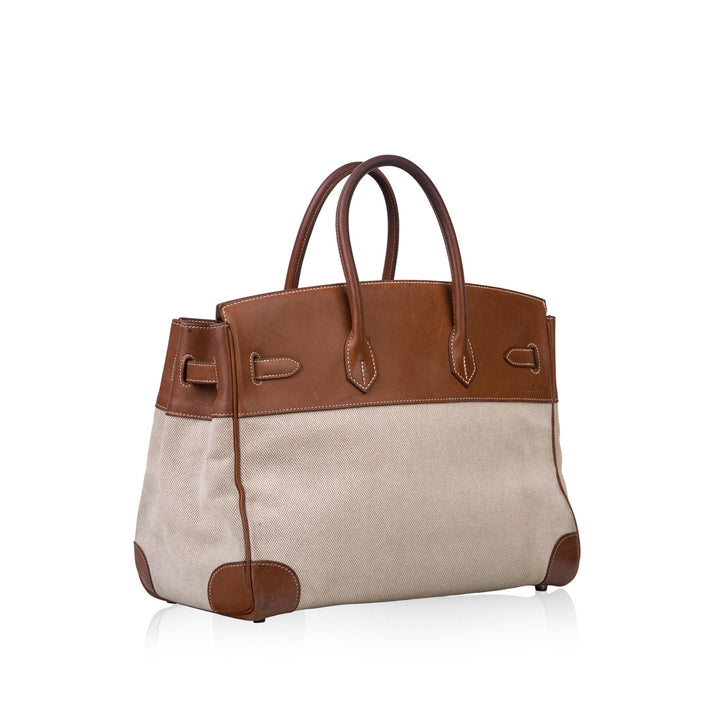 Birkin 35 - Barenia and Ecru Canvas