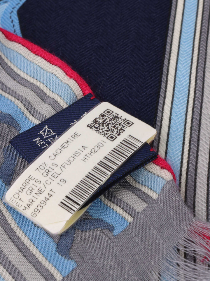 Hermes Et Gris Gris Cashmere Scarf.