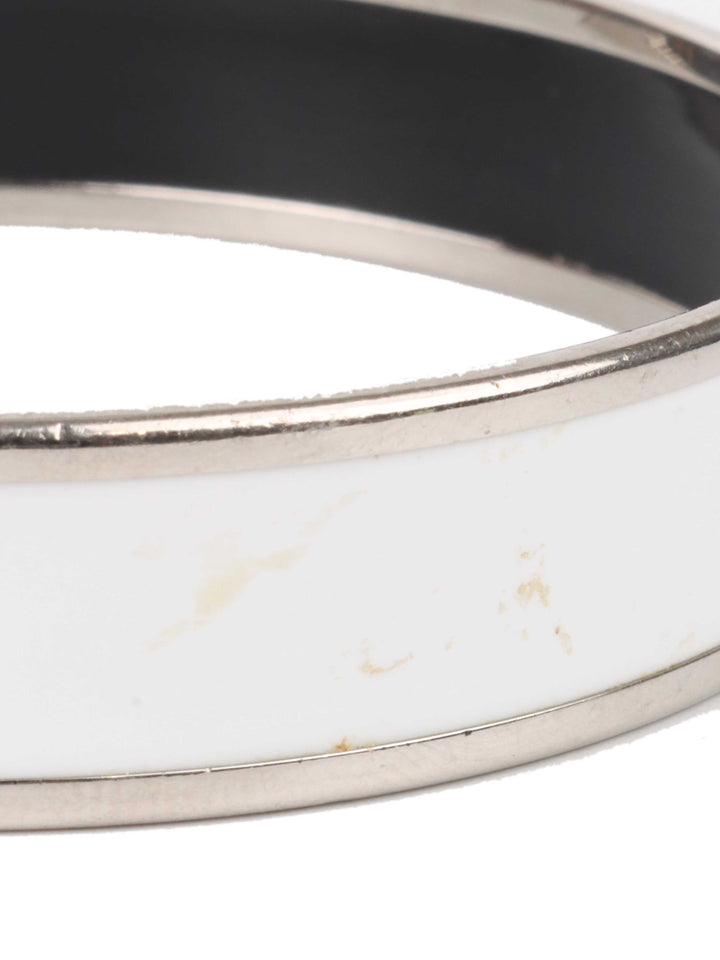 Hermes Narrow White Bangle.