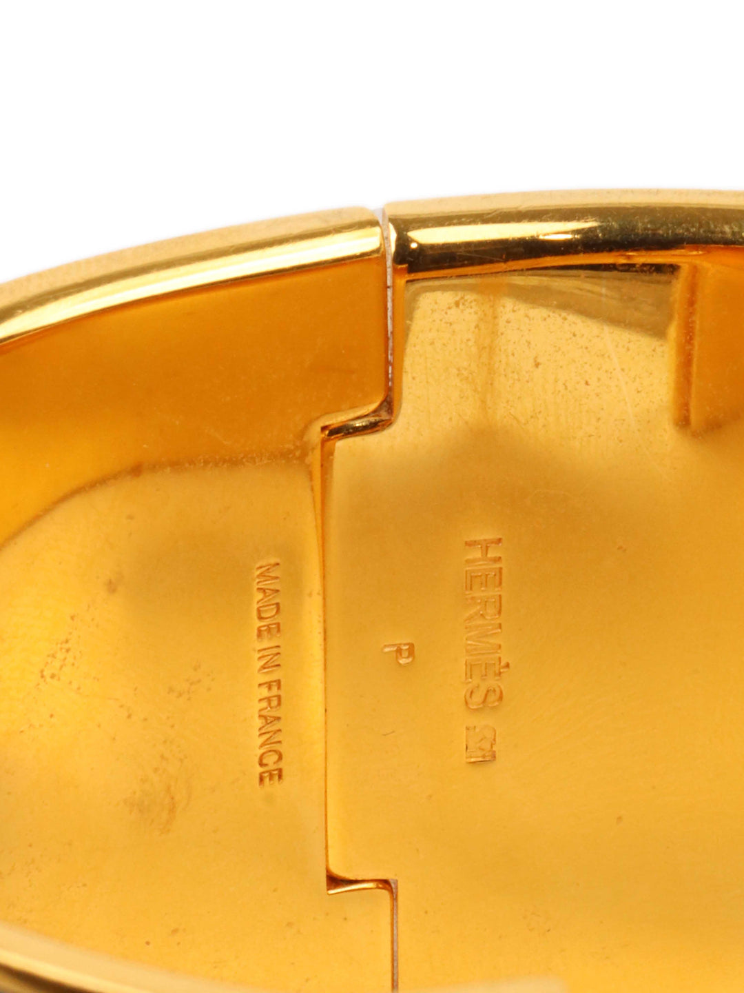 Hermes Extra Wide Clic Clac H Bracelet Black Gold GM.
