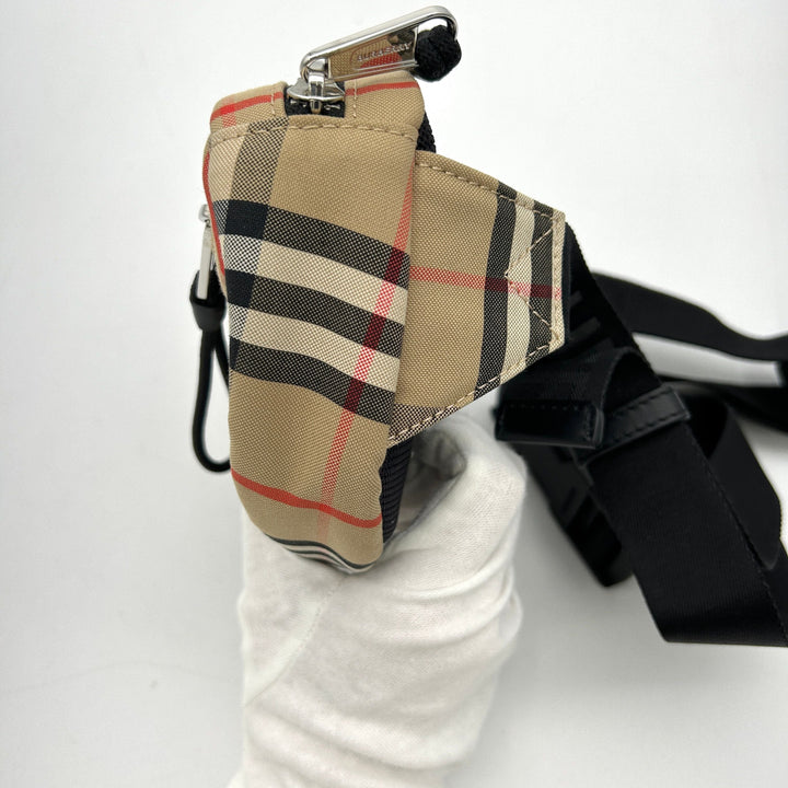 Burberry Nylon Vintage Check Small Cannon Bum Bag Archive Beige LA31345