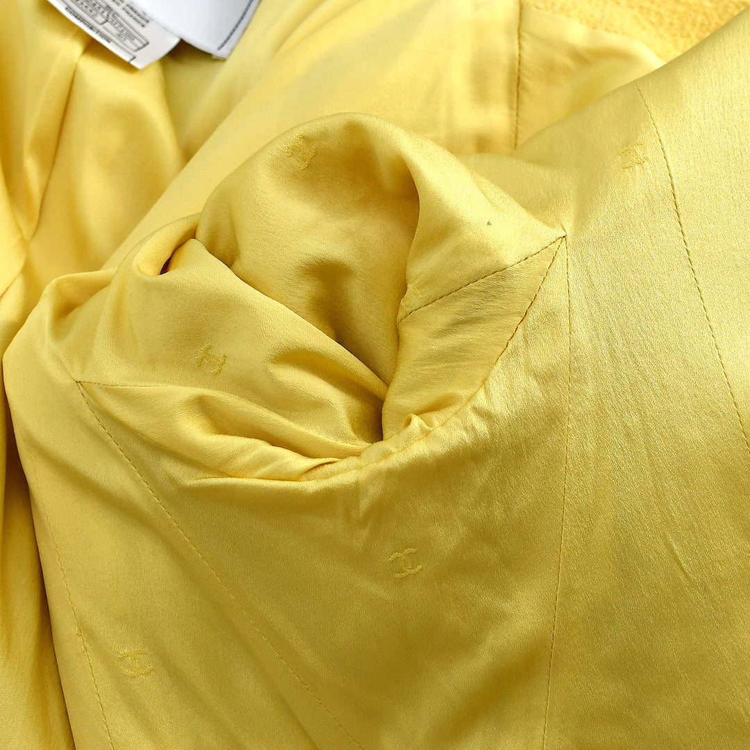 Top Quality Chanel Single Breasted Jacket Yellow 99C #40