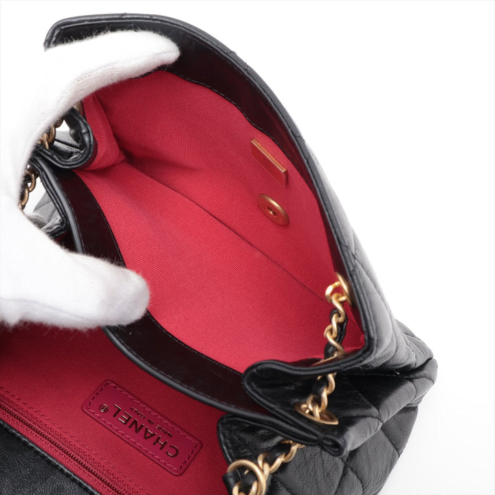Top Quality Chanel Matrasse Single Flap Single Chain Bag Black