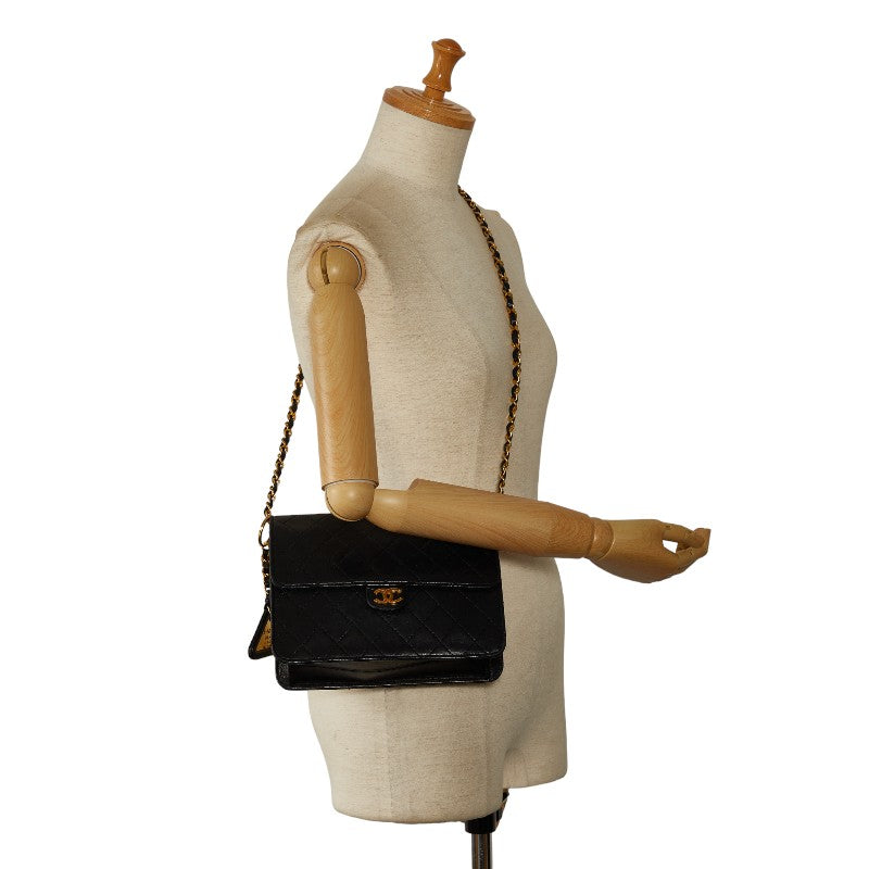 Top Quality Chanel Matrases Coco Pushlock Chain Shoulder Bag Black  S  Chanel